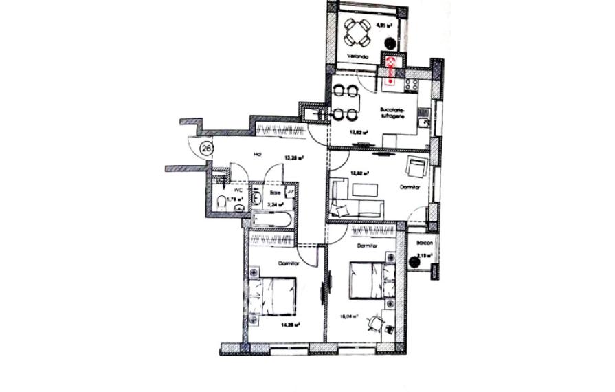 New Block! Botanica, Dacia Blvd, 3 rooms. + storage room!: 3