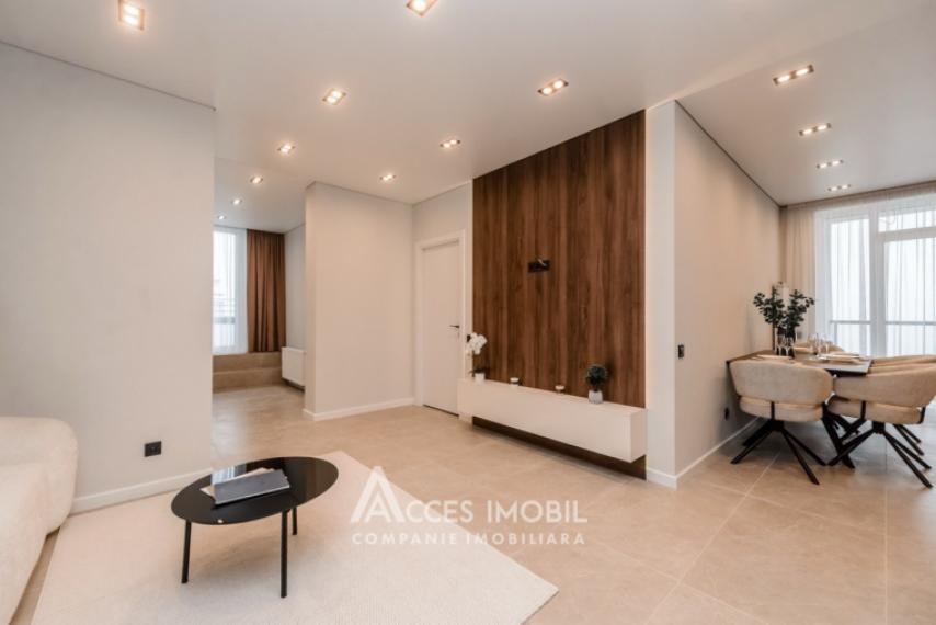 Penthouse! Bloc Nou! Durlești, str. Regina Elisabeta, 2 camere + living + terasă! Euroreparație! Încălzire autonomă!: 2
