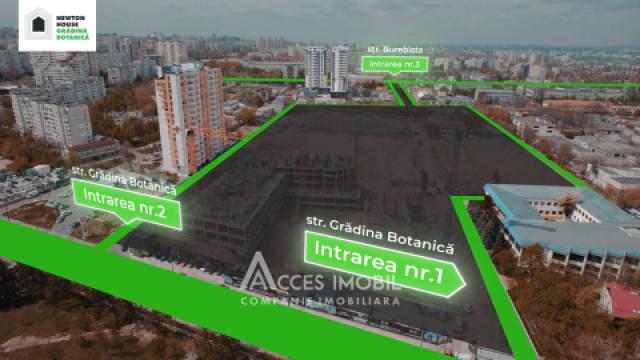 Newton House! Bloc Nou! Botanica, str. Burebista, 1 cameră + living. Încălzire autonomă!: 3