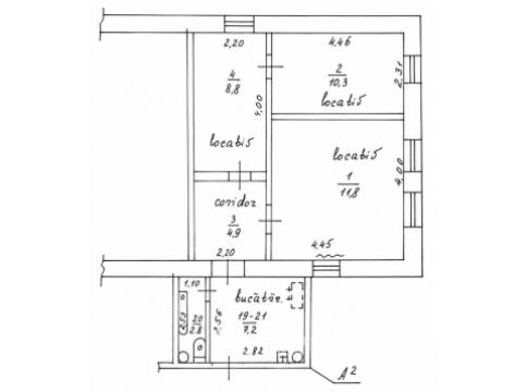Center, Columna street, 3 rooms. Autonomous heating!: 12