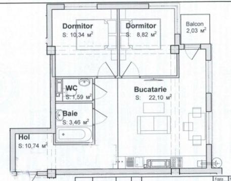 Estate Invest! Bloc Nou! Durlești, str. Atelierilor, 2 camere + living!: 10