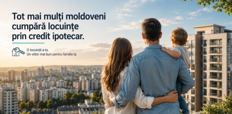 Tot mai mulți moldoveni cumpără locuințe prin credit ipotecar.