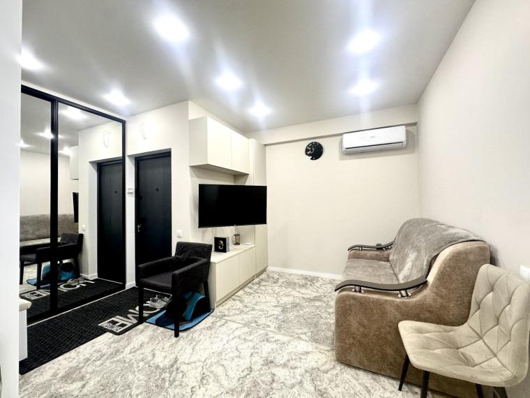 Pamir Construct! Bloc Nou! Botanica, str. Ghica-Vodă, 1 cameră + living. Euroreparație!: 2