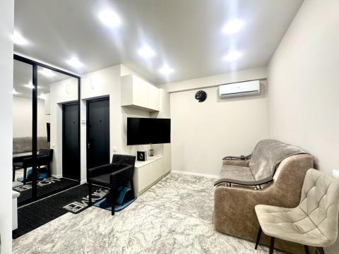 Pamir Construct! Bloc Nou! Botanica, str. Ghica-Vodă, 1 cameră + living. Euroreparație!: 2