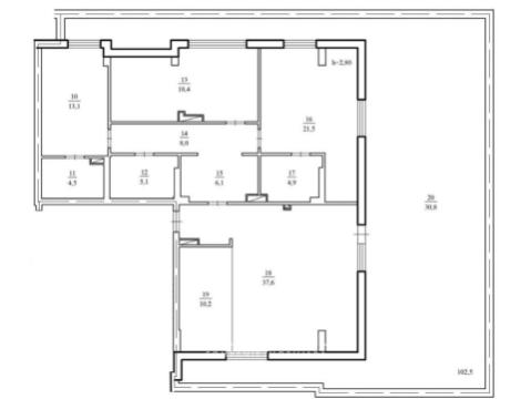 Penthouse! Bloc Nou! Buiucani, str. Calea Ieșilor, 130 m² + 100 m² terasă. Inclus parcare și debara!: 16