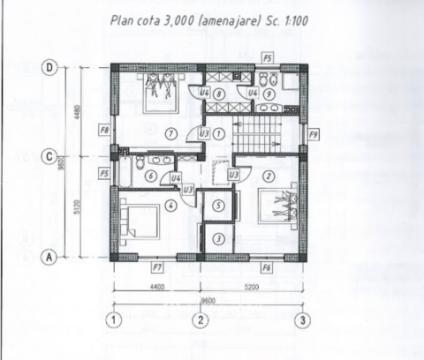 Casă în 2 niveluri! Strășeni, str. Codrilor, 160m² + 6 ari. Varianta albă!: 4