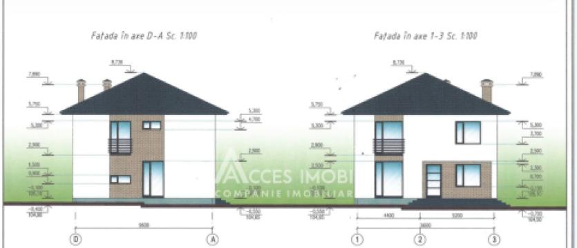 Casă în 2 niveluri! Strășeni, str. Codrilor, 160m² + 6 ari. Varianta albă!: 6