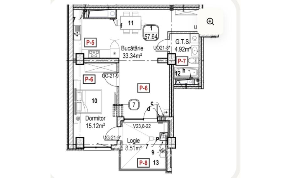 Horus! Bloc Nou! Râșcani, str. Tudor Vladimirescu, 1 cameră + living. Încălzire Autonomă!: 4