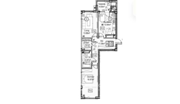 Horus! Bloc Nou! Râșcani, str. Tudor Vladimirescu, 2 camere + living. Încălzire autonomă!: 4