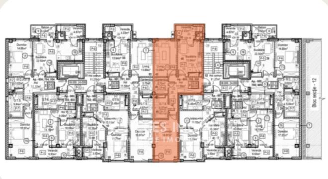 Horus! Bloc Nou! Râșcani, str. Tudor Vladimirescu, 2 camere + living. Încălzire autonomă! De mijloc!: 5