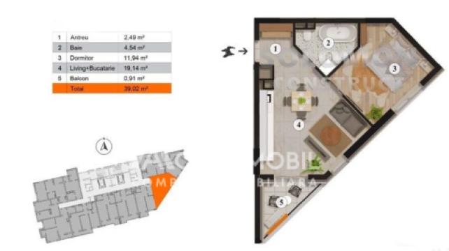 Solomon Construct! Bloc Nou! Telecentru, str. Ialoveni, 1 cameră + living. Încălzire autonomă!: 3