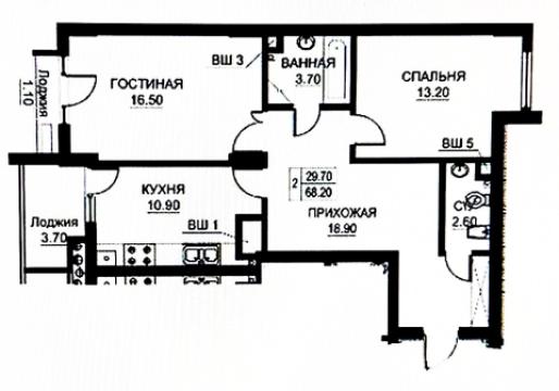 Exfactor! Bloc Nou! Ciocana, str. Nicolae Milescu Spătarul, 2 camere + living. Varianta albă! Încălzire autonomă!: 2