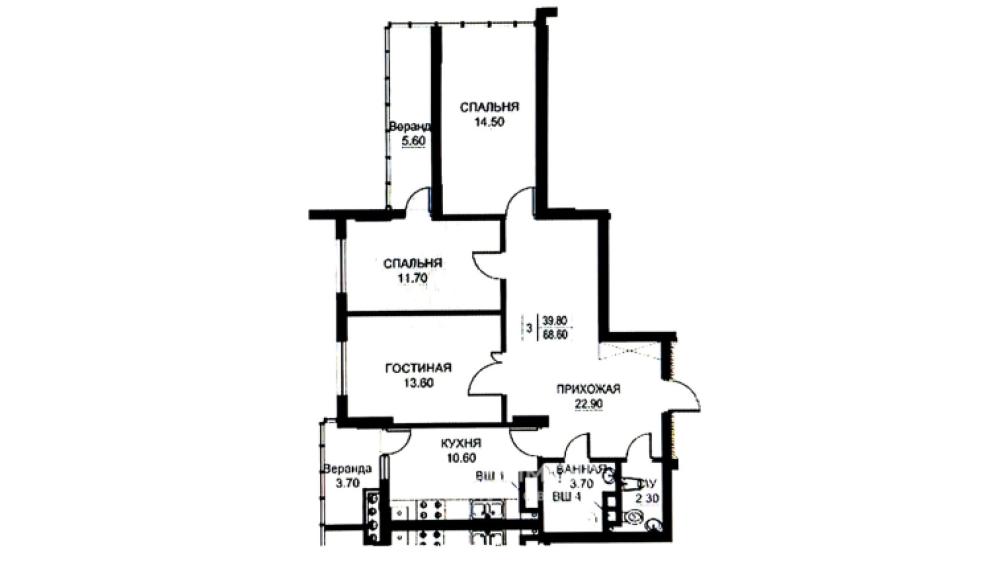 Exfactor! Bloc Nou! Ciocana, str. Nicolae Milescu Spătarul, 3 camere + living. Varianta albă!: 2