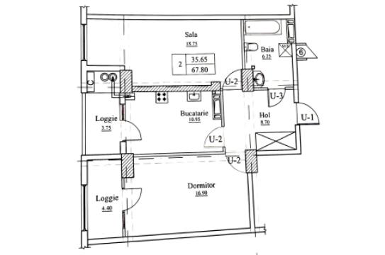 Newton House! Bloc Nou! Botanica, str. Grădina Botanică, 2 camere + living. Varianta albă!: 12