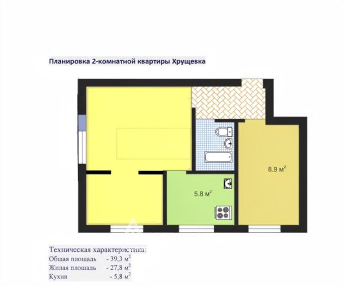 Botanica, str. Nicolae Titulescu, 2 camere. Hrușciovka!: 6