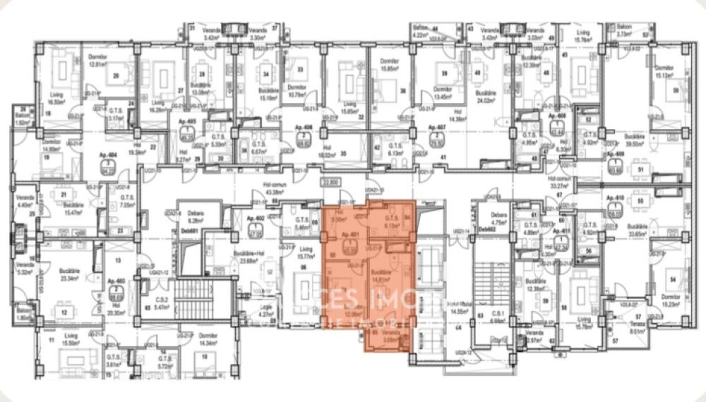 Horus! Bloc Nou! Râșcani, str. Tudor Vladimirescu, 1 cameră + living. Localizare de mijloc!: 5