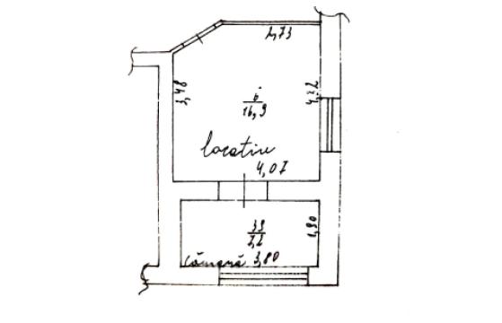 Buiucani, Ion Creangă street, 1 room. Stalinka!: 5