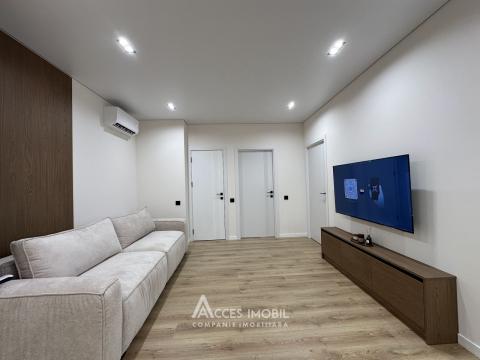 Astercon! Bloc Nou! Dumbrava, str. Durlești, 2 camere + living. Euroreparație! Încălzire autonomă!: 2