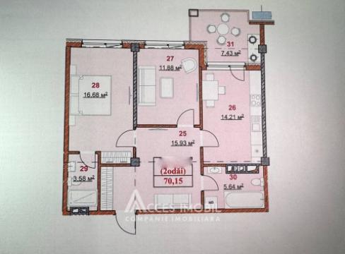 Solomon Construct! Botanica, str. Grenoble, 2 camere. Varianta albă! GRENOBLE RESIDENCE!: 5