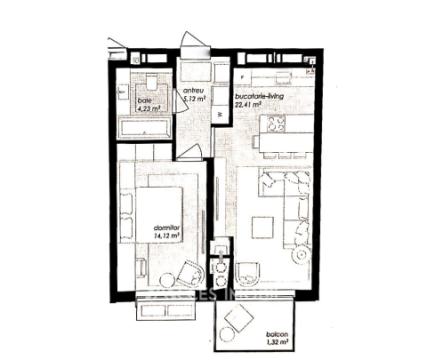 DMZ Home Construct! Botanica, bd. Dacia, 1 cameră + living! Variantă albă!: 5