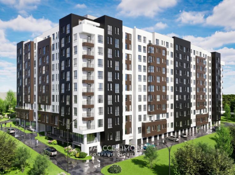 New Block! Durlești, Cartușa street, 1 room. Autonomous heating!: 0