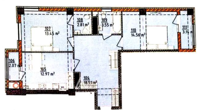 Lagmar! str. Ceucari, Poșta Veche, 2 camere + living. Variantă albă!: 2