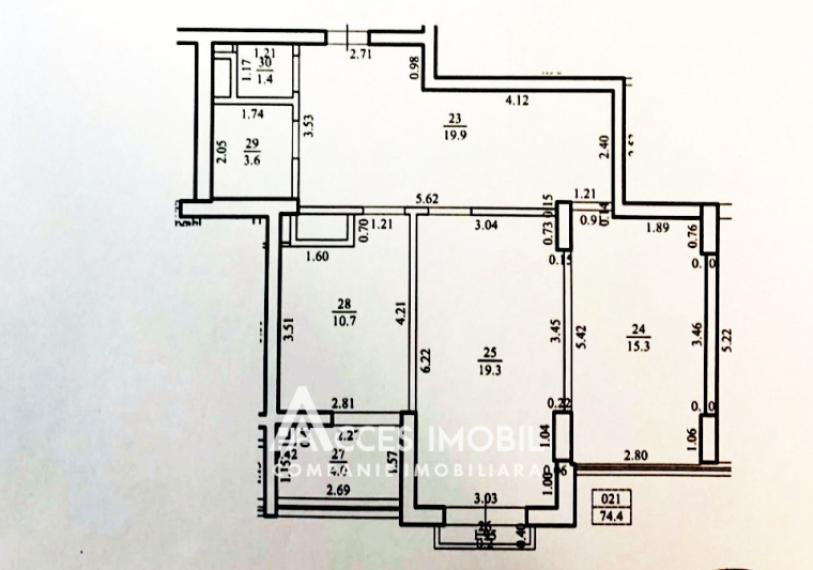 Exfactor! Buiucani, Vasile Lupu street, 2 rooms + living. White version!: 3
