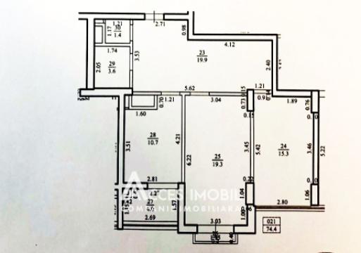 Exfactor! Buiucani, Vasile Lupu street, 2 rooms + living. White version!: 3
