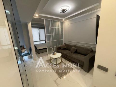 Chirie! Bloc Nou! Râșcani, str. Nicolae Dimo, 1 cameră + living. Reparație Premium! Încălzire autonomă!: 1