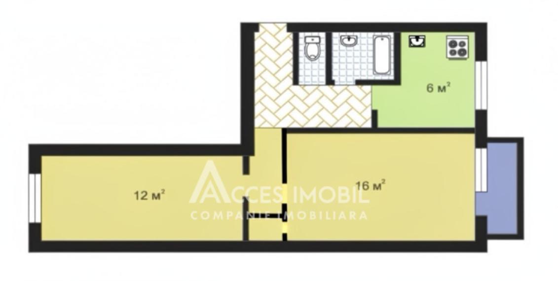 Botanica, șos. Muncești, 2 camere. Brejnevka! Localizare bilaterală!: 14