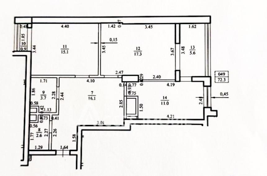 Exfactor! Bloc Nou! Buiucani, str. Vasile Lupu, 2 camere + living. Varianta albă! Priveliște!: 7
