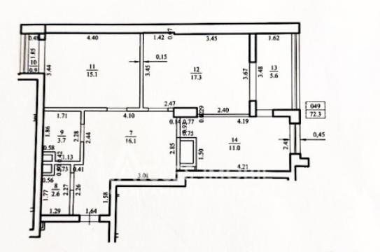 Exfactor! Bloc Nou! Buiucani, str. Vasile Lupu, 2 camere + living. Varianta albă! Priveliște!: 7