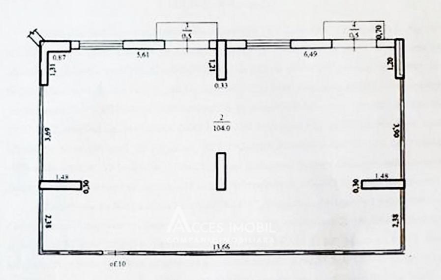 Inamstro! Spațiu Comercial 105m². Bloc Nou! Centru, str. Mihai Eminescu. Reparație Euro!: 9