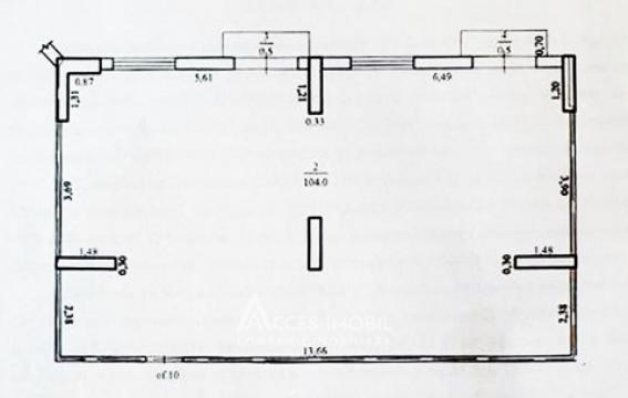 Inamstro! Spațiu Comercial 105m². Bloc Nou! Centru, str. Mihai Eminescu. Reparație Euro!: 9