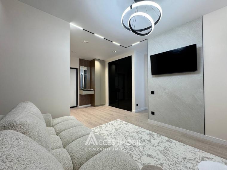Bloc Nou! Durlești, str. Regina Elisabeta, 1 cameră + living. Euroreparație! De mijloc!: 5