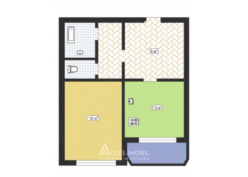 Apartment, Sîngera, Ion Creanga street, 1 room. Series 143!: 6