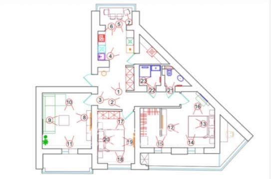 Centru, str. Mitropolit Gavriil Bănulescu-Bodoni, 3 camere. Euroreparație! Localizare bilaterală!: 17