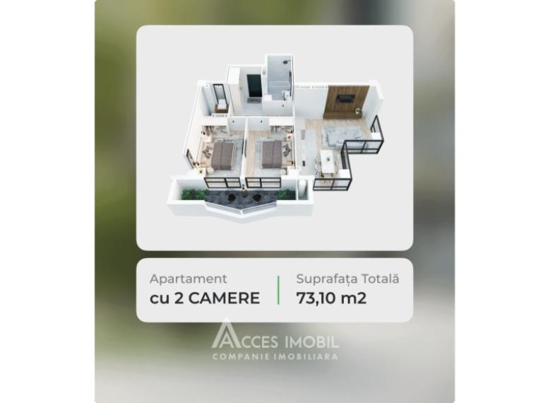 New Block! Botanica, Grădina Botanică street, 2 rooms + living room. White version! View!: 6