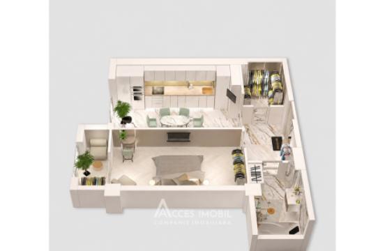Inamstro! New Block! Botanica, Grădina Botanică street, 1 room + living room. Under construction!: 1