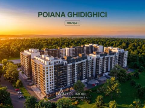 Poiana Ghidighici! New Block! Ghidighici, Ștefan cel Mare street, 1 room!: 1