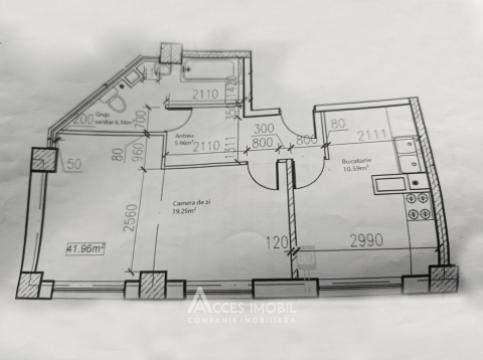 Ecosem Grup! New Block! Botanica, Bacioii Noi Street, 1 room. White version! Middle position!: 11