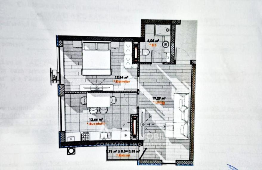 Bloc Nou! Telecentru, șos. Hâncești, 2 camere + living. Variantă albă!: 3