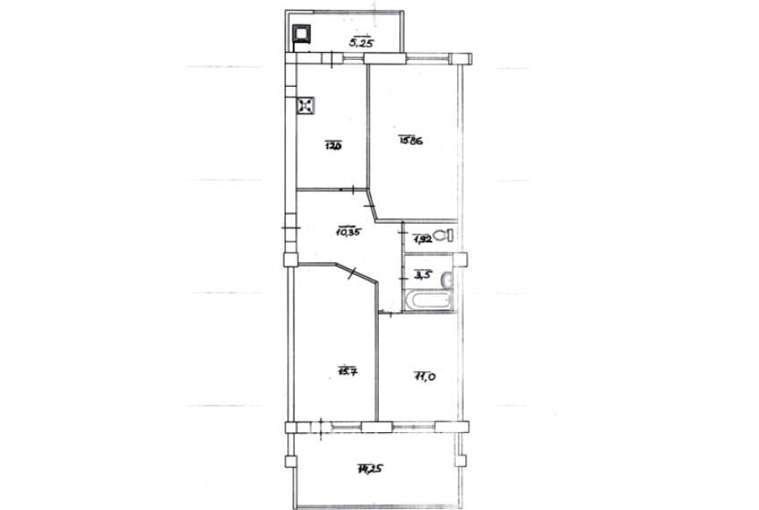 Orizont! Bloc Nou! Buiucani, str. Alba-Iulia, 3 camere + living. Localizare de mijloc!: 14
