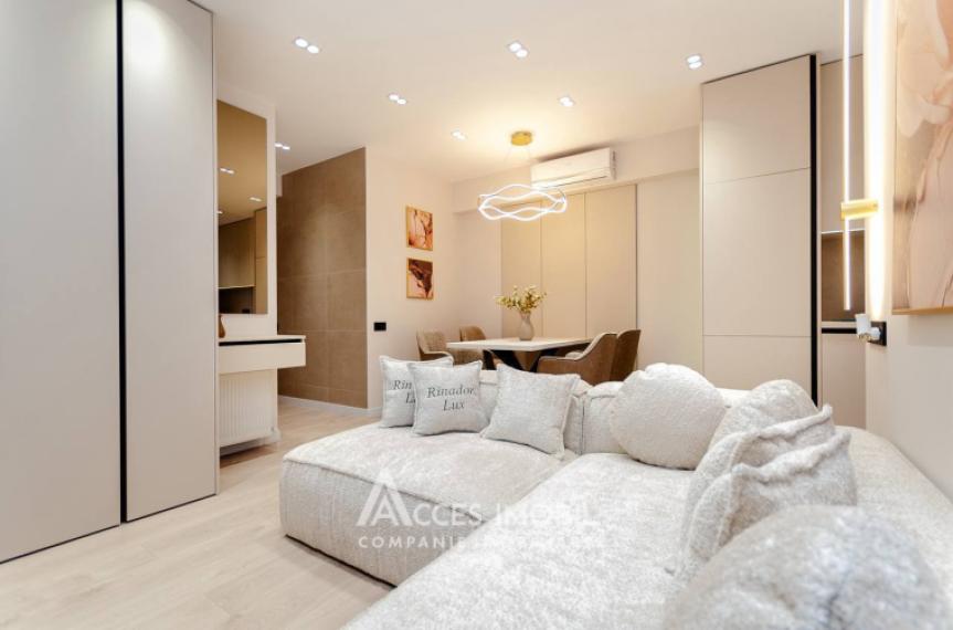 Bloc Nou! Durlești, str. Tudor Vladimirescu, 1 cameră + living. Reparație Premium!: 4