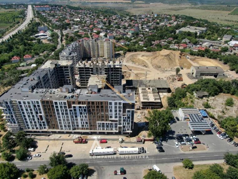 Bloc Nou! Telecentru, șos. Hâncești, 2 camere + living. În construcție! De mijloc!: 2