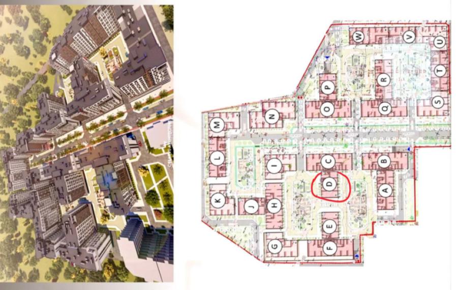Bloc Nou! Telecentru, șos. Hâncești, 2 camere + living. În construcție! De mijloc!: 3