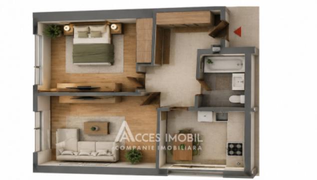Bloc Nou! Telecentru, șos. Hâncești, 2 camere + living. În construcție! De mijloc!: 4