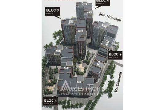 Bloc Nou! Botanica, str. Cetatea Albă, 2 camere + living. În construcție!: 2
