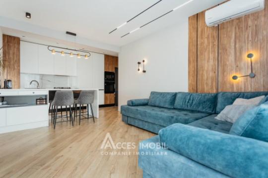 Inamstro! Bloc Nou! Ciocana, bd. Mircea cel Bătrân, 2 camere + living. Terasă 15m²! Euroreparație! De mijloc!: 0