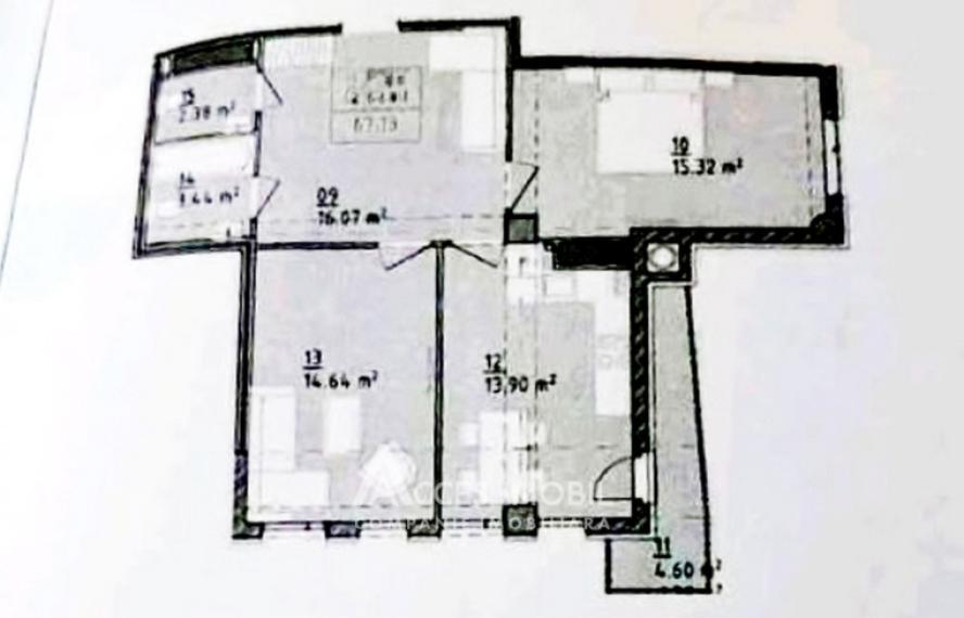 Lagmar! ул. Чеукарь, Старая Почта, 2 комнаты + гостиная. Белый вариант!: 13